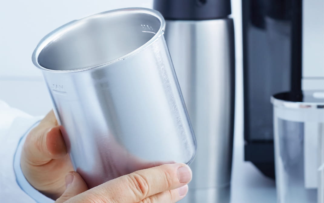 Stainless steel vacuum milk container 0.6 l International