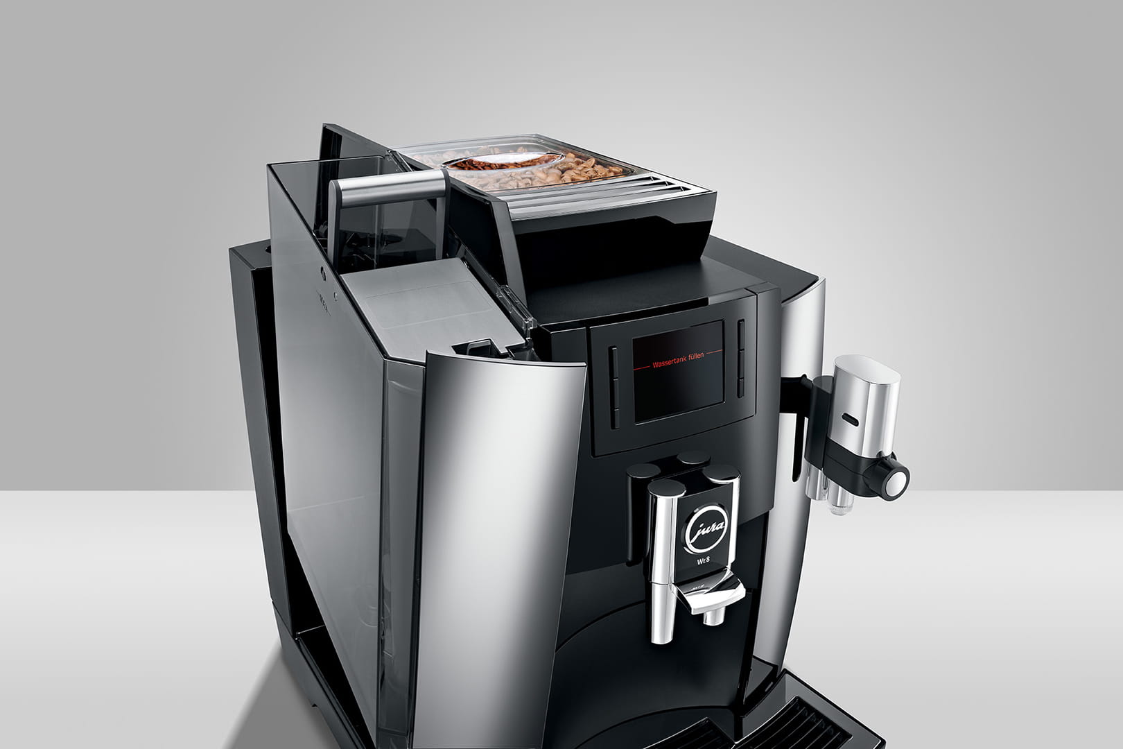 Jura 15145 Automatic Coffee Machine WE8, Chrome 72229 Cup Warmer, Black